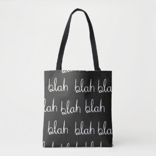 Blah blauw naadloos patroon. draagtas