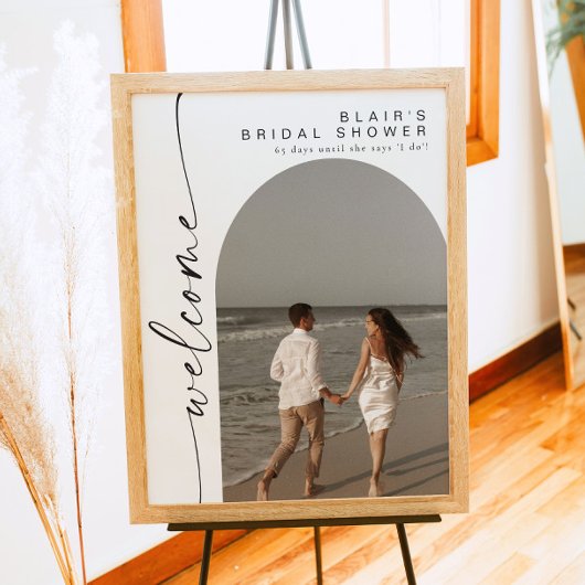 BLAIR Boho Arch Foto Vrijgezellenfeest Welkom Poster