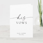 BLAIR Boho Minimaliste Sa Carte Vows Mariage (Devant)