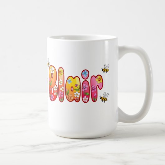 Blair - Floral and Bee Design Mug (Droite)
