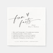BLAIR Fun Facts Bruiloft servetten, Modern Minimal Servet (Voorkant)
