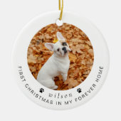 BLAIR Modern 1e kersthond of foto van Pet Keramisch Ornament (Voorkant)
