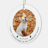 BLAIR Modern 1e kersthond of foto van Pet Keramisch Ornament (Links)