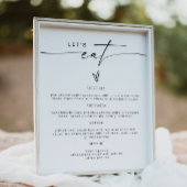 BLAIR Modern Boheemien Laten we het diner menu ete Poster