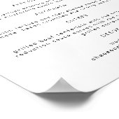 BLAIR Modern Boheemien Laten we het diner menu ete Poster (Hoek)