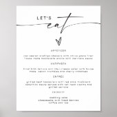 BLAIR Modern Boheemien Laten we het diner menu ete Poster (Voorkant)