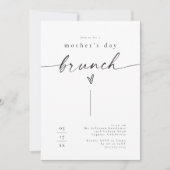 BLAIR Modern Minimalist Heart Moederdag Brunch Kaart (Voorkant)