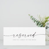 BLAIR Modern Minimalistisch Bruiloft Gereserveerde Kaart (Staand voorkant)