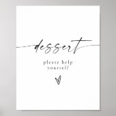 BLAIR Modern Minimalistisch Dessert Tafelbord Poster (Voorkant)