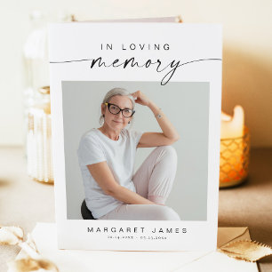 BLAIR Modern minimalistisch herdenkingsprogramma Kaart