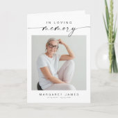 BLAIR Modern minimalistisch herdenkingsprogramma Kaart (Voorkant)