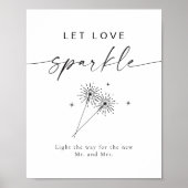 BLAIR Moderne Bohemian Weddenschap Sparkler Verzen Poster (Voorkant)