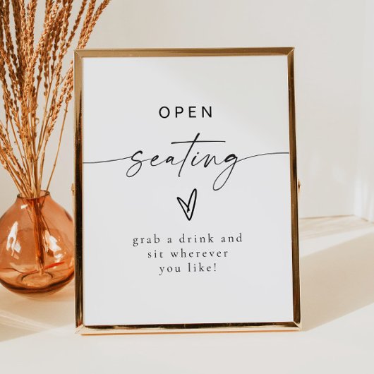 BLAIR Moderne Bohemian Wedding Open Seating Poster