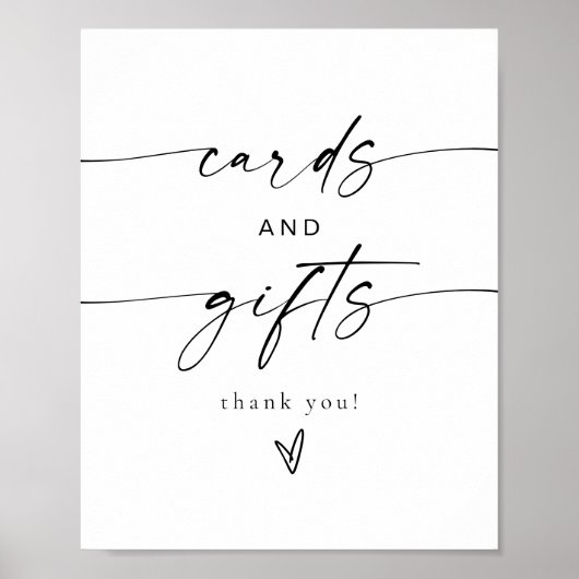 BLAIR Moderne Kaarten en geschenken Trouwtafel Poster (Voorkant)