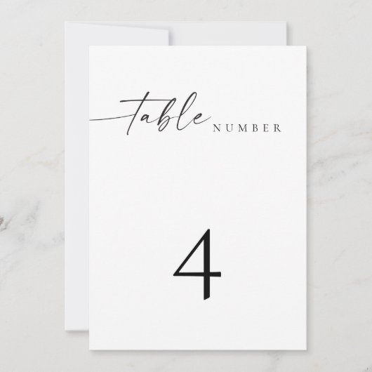 BLAIR Moderne Minimalistische Tafelnummerkaart voo Kaart (Voorkant)