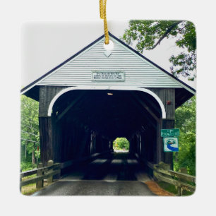 Blair Overdekte Brug Keramisch Ornament
