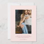 Blaire Blush Roze Moderne bruiloft Save The Date (Achterkant)