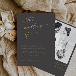 BLAIRE Modern Calligraphy Script Wedding Kaart