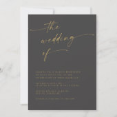 BLAIRE Modern Calligraphy Script Wedding Kaart (Voorkant)