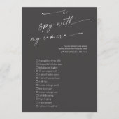 BLAIRE Modern Spy Wedding Photo Hunt Game Programm Programma (Voorkant)
