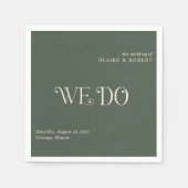 Blaire Moss Green Moderne Trouwdag Servet (Voorkant)