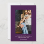 Blaire Paarse bruiloft Save The Date (Achterkant)