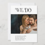 Blaire Zwart Wit Modern Trouwen Save The Date (Voorkant)
