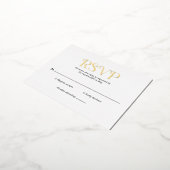 Blaire Zwart Wit Moderne bruiloft Folie Uitnodiging Briefkaart (Gedraaid)