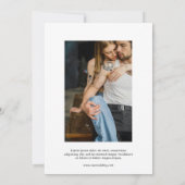 Blaire Zwart Wit Moderne bruiloft Save The Date (Achterkant)