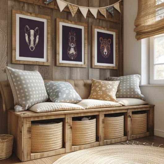 Blaireau | Impression murale d'animal de forêt