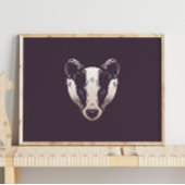 Blaireau | Impression murale d'animal de forêt 