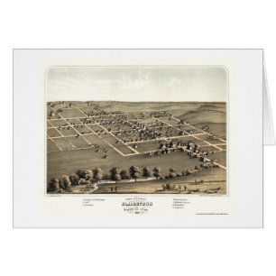 Blairstown, carte panoramique d'IA - 1868