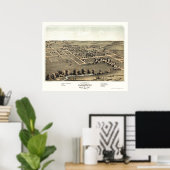 Blairstown, IA Panoramic Map - 1868 Poster (Thuiskantoor)