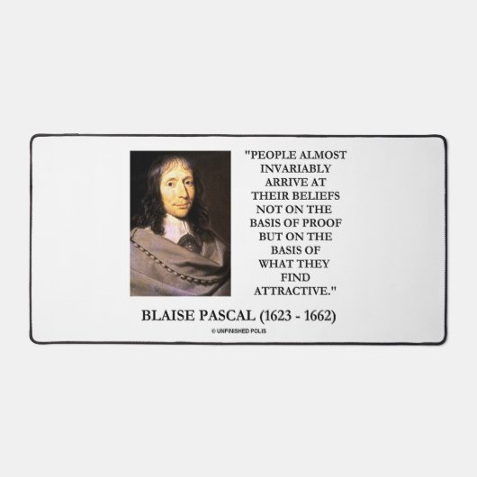Blaise Pascal Arrive in Beliefs Basis aantrekkelij Bureaumat (Voorkant)