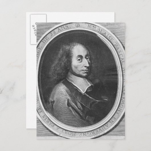 Blaise Pascal Briefkaart (Voorkant / Achterkant)