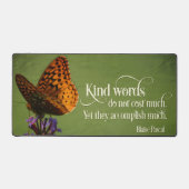 Blaise Pascal Citation Inspirationnelle "Mots gent (Recto)