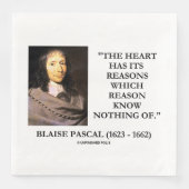 Blaise Pascal Heart Reasons Reason Ken niets Servet (Voorkant)