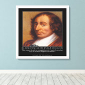 Blaise Pascal & Religious Evil Quote Canvas afdruk (Insitu (Houten vloer))