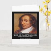 Blaise Pascal Religious Evil Quote Kaart (Gele Bloem)