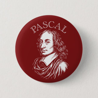 Blaise Pascal ronde pin Button 5,7 Cm