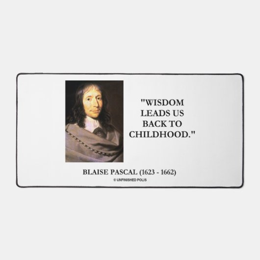 Blaise Pascal Wisdom Leads Us back To Childhood (Recto)