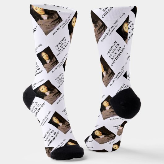 Blaise Pascal Wisdom leidt ons terug naar de kinde Sokken (Gebogen)