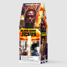 BLAK KING JESUS Coffee, 12oz Bag, Dark Roast,