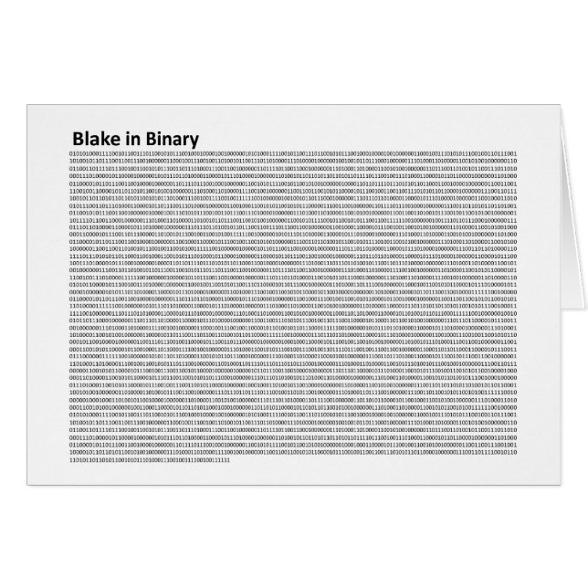 Blake in Binary Card (Voorkant Horizontaal)