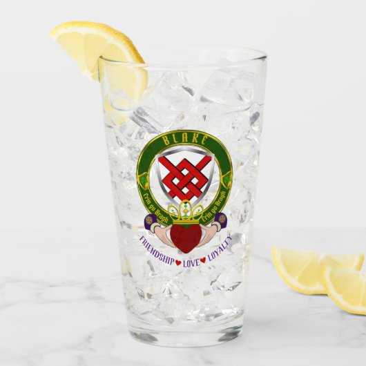 Blake Irish Shield & Claddagh Beer Glas (Voorkant ijs)