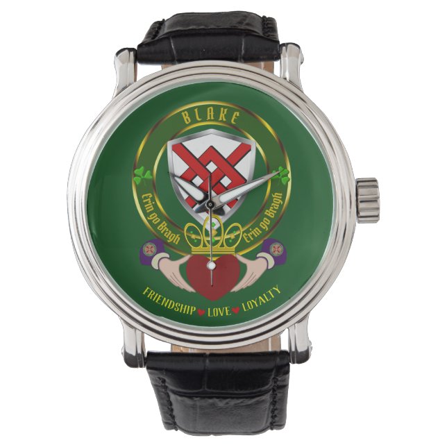Blake Irish Shield & Claddagh Horloge (Voorkant)