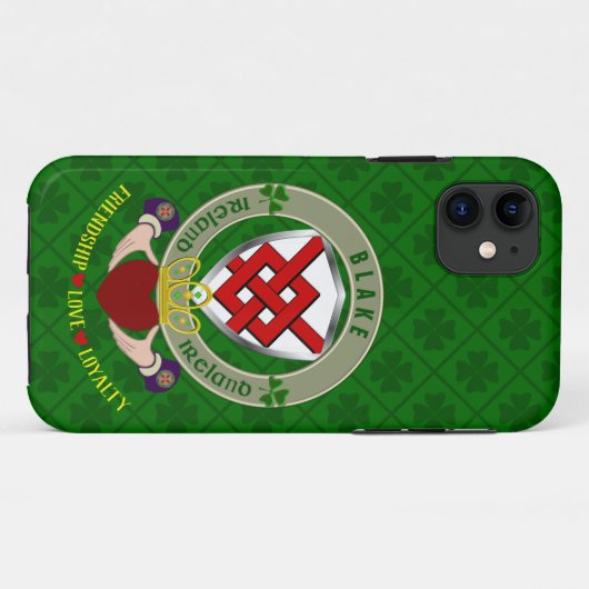 Blake Irish Shield & Claddagh Personalized Hoesje (Achterkant (horizontaal))