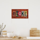 BLAKE Licentie Bord Lettering naam Poster (Keuken)