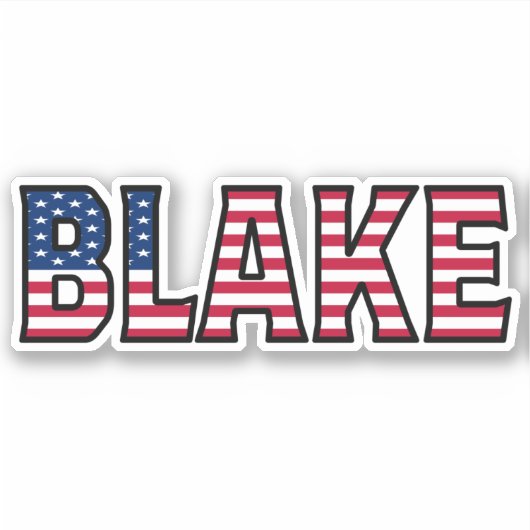 Blake Name Vorname USA Sticker Stickerset (Voorkant)