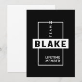 Blake Personal Name Birthday Gift Bedankkaart (Voorkant / Achterkant)